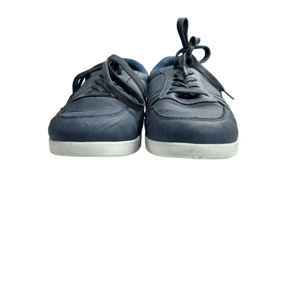Mens Boulevard Casual Lace-Up Sneakers Size 43 Navy Blue Faux Leather Comfortabl - Picture 5 of 8
